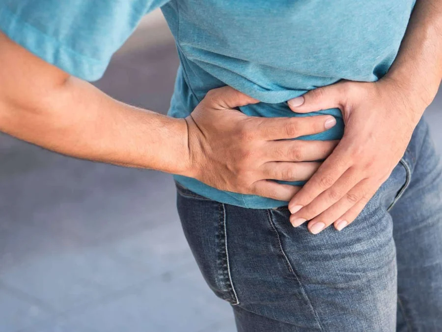 Illustration representing hip and groin pain.