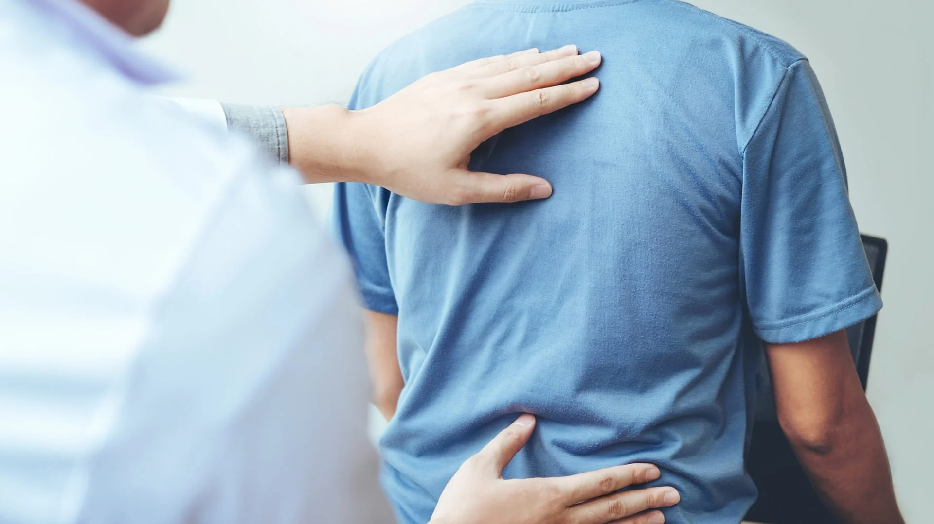 Clinical illustration related to interventional pain care.